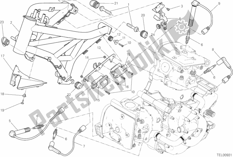 Alle onderdelen voor de Kader van de Ducati Monster 1200 S 2017